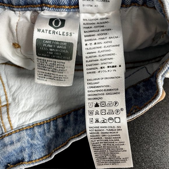 Levi's 501 Denim Shorts Womens 6 27 Two Tone Split Dye Mid Rise Button Fly - Picture 10 of 11